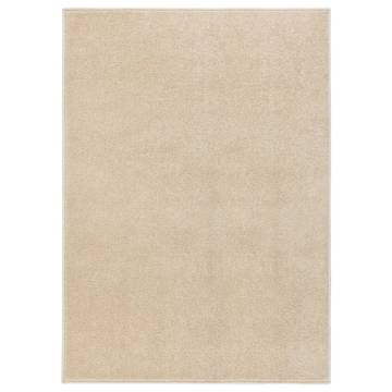 Elegant Beige Short Pile Rug 140x200 cm | Hipomarket