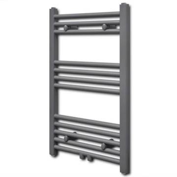 Grey Bathroom Towel Rail Radiator 500x764mm | HipoMarket