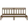 Honey Brown Solid Wood Bed Frame 200x200 cm | HipoMarket