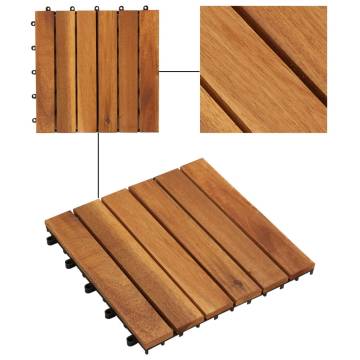 10 pcs Acacia Decking Tiles - Durable & Stylish | Hipo Market