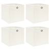 Storage Boxes 4 pcs White 32x32x32 cm Fabric Colour white without lids Quantity in Package 4 Number of 1 