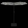 Double-Head Parasol with LEDs - Sand White 316x240 cm