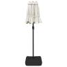 Double-Head Parasol with LEDs - Sand White 316x240 cm