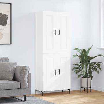 Stylish Highboard White 69.5x34x180 cm | Hipomarket