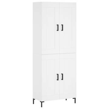 Stylish Highboard White 69.5x34x180 cm | Hipomarket