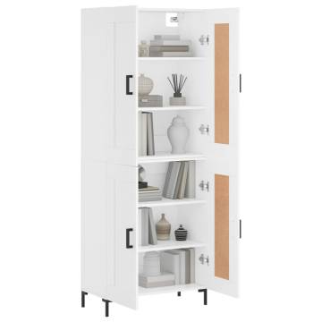 Stylish Highboard White 69.5x34x180 cm | Hipomarket