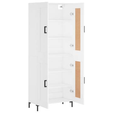 Stylish Highboard White 69.5x34x180 cm | Hipomarket