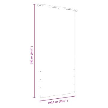 Red Balcony Screen 100x240 cm | Water-Resistant Privacy Shield