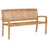 3-Seater Stacking Garden Bench - Solid Teak Wood | Hipo Market