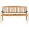 3-Seater Stacking Garden Bench - Solid Teak Wood | Hipo Market