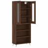 Elegant Brown Oak Highboard - 69.5x34x180 cm | Hipo Market