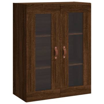 Elegant Brown Oak Highboard - 69.5x34x180 cm | Hipo Market