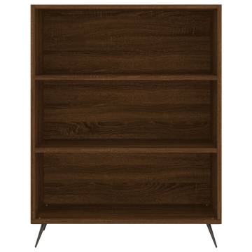 Elegant Brown Oak Highboard - 69.5x34x180 cm | Hipo Market