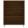 Elegant Brown Oak Highboard - 69.5x34x180 cm | Hipo Market