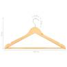 20 pcs Non-slip Hardwood Clothes Hanger Set | Hipomarket UK