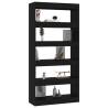 Book Cabinet/Room Divider Black - Stylish & Practical 80x30x166 cm