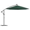 Hanging Parasol with LED Lighting - 300 cm Green | HipoMarket