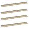 Wall Shelves 4 pcs White & Sonoma Oak - Stylish Storage Solution