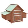 Chicken Coop Mocha and White 152x96x110 cm Solid Firwood Colour mocha and white 