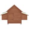 Chicken Coop Mocha & White - Solid Firwood, 152x96x110 cm