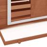 Chicken Coop Mocha & White - Solid Firwood, 152x96x110 cm