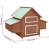 Chicken Coop Mocha & White - Solid Firwood, 152x96x110 cm