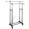 Adjustable Clothes Rack 4 Castors 2 Hanging Rails Colour black Quantity in Package 1 Model 2 hanging rails Number of 