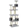 Cat Tree with Sisal Scratching Posts - Light Grey 188 cm