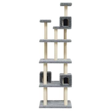 Cat Tree with Sisal Scratching Posts - Light Grey 188 cm