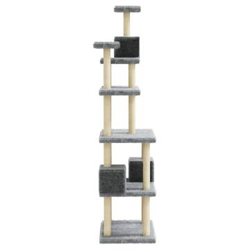 Cat Tree with Sisal Scratching Posts - Light Grey 188 cm