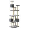 Cat Tree with Sisal Scratching Posts - Light Grey 188 cm