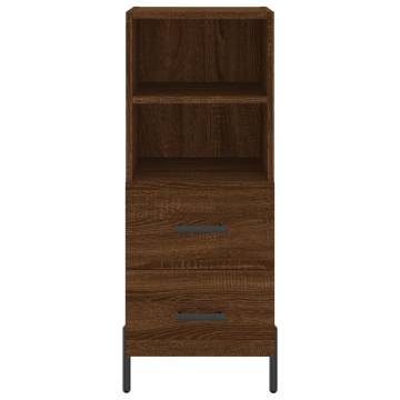 Stylish Highboard Brown Oak | 34.5x34x180 cm - HipoMarket