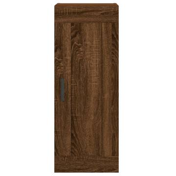 Stylish Highboard Brown Oak | 34.5x34x180 cm - HipoMarket