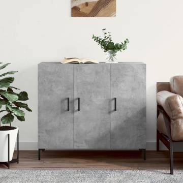 Stylish Concrete Grey Sideboard - 90x34x80 cm | Hipo Market