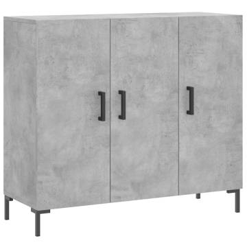 Stylish Concrete Grey Sideboard - 90x34x80 cm | Hipo Market