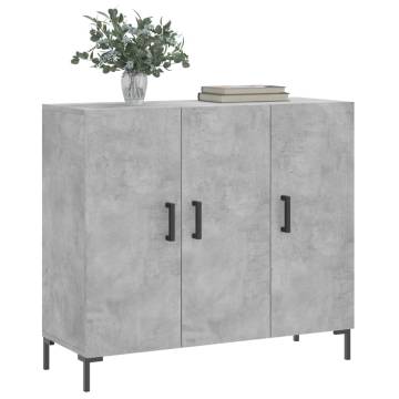 Stylish Concrete Grey Sideboard - 90x34x80 cm | Hipo Market