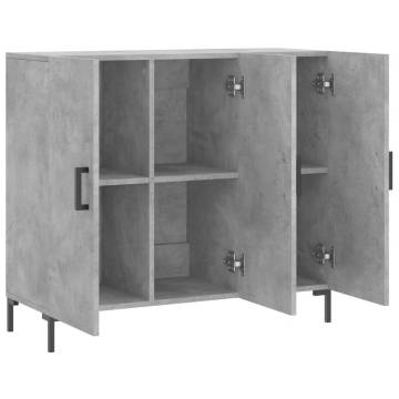 Stylish Concrete Grey Sideboard - 90x34x80 cm | Hipo Market