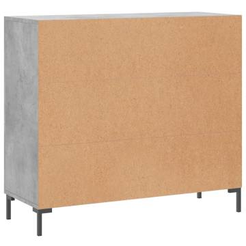 Stylish Concrete Grey Sideboard - 90x34x80 cm | Hipo Market