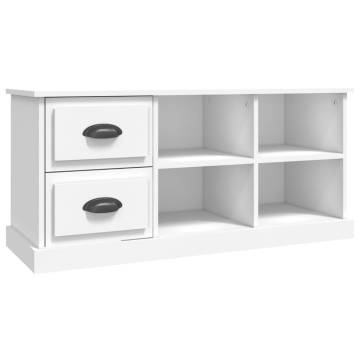 Stylish White TV Cabinet | 102x35.5x47.5 cm | Hipomarket