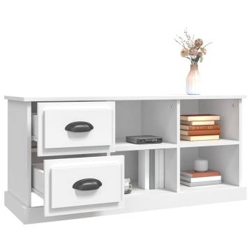 Stylish White TV Cabinet | 102x35.5x47.5 cm | Hipomarket