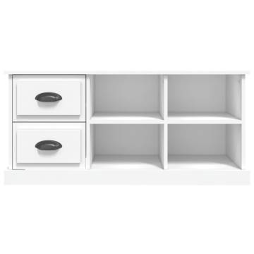 Stylish White TV Cabinet | 102x35.5x47.5 cm | Hipomarket