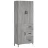 Stylish Highboard Grey Sonoma - 69.5x34x180 cm | HipoMarket UK