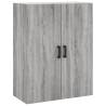 Stylish Highboard Grey Sonoma - 69.5x34x180 cm | HipoMarket UK