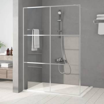 Walk-in Shower Wall Silver 140x195 cm Clear ESG Glass - Hipomarket