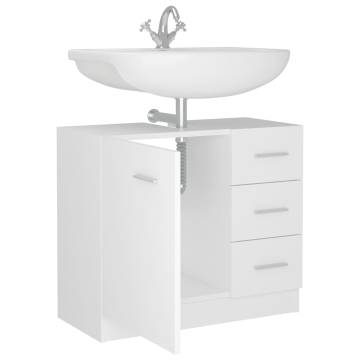 Sink Cabinet White 63x30x54 cm - Stylish Bathroom Storage