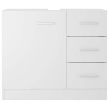 Sink Cabinet White 63x30x54 cm - Stylish Bathroom Storage