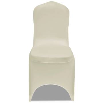 Chair Cover Stretch Cream - 24 pcs for Events & Weddings