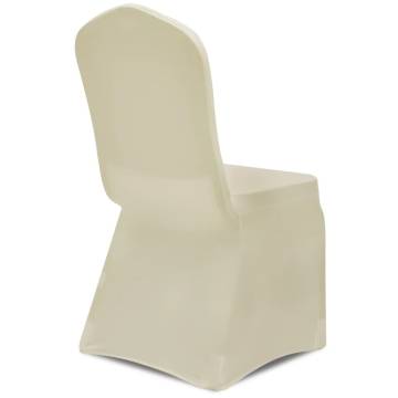 Chair Cover Stretch Cream - 24 pcs for Events & Weddings