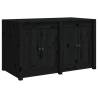 Outdoor Kitchen Cabinet Black - Solid Pine, 106x55x64 cm