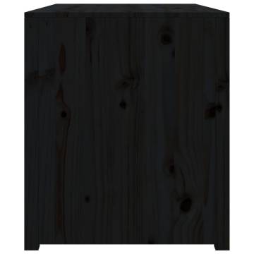 Outdoor Kitchen Cabinet Black - Solid Pine, 106x55x64 cm